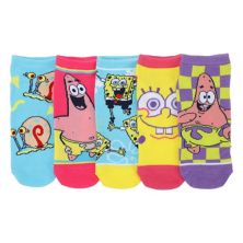 Women's Spongebob Squarepants 5-Pack Ankle Socks Licensed Character