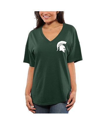 Женская зеленая футболка оверсайз Michigan State Spartans Spirit Jersey