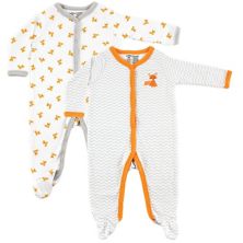 Luvable Friends Baby Boy Cotton Snap Sleep and Play 2pk, Fox Luvable Friends