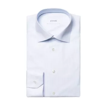 Рубашка Slim-Fit из фактурной однотонной ткани Eton