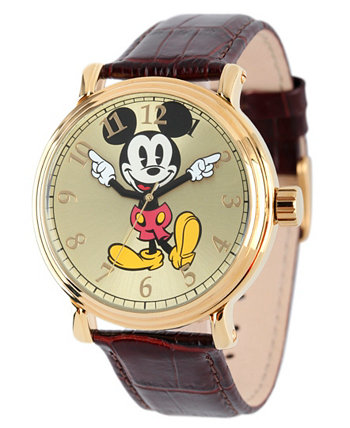 Disney Mickey Mouse Мужские золотые винтажные часы из легкого сплава Ewatchfactory