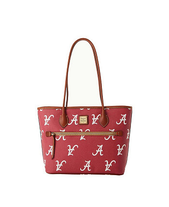 Женская большая сумка-тоут Alabama Crimson Tide Sporty Monogram с молнией Dooney & Bourke