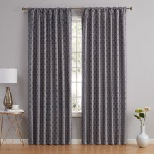 Thd Riley Moroccan 100% Complete Blackout Back Tab Rod Pocket Curtain Drapery Bed Living Room, Pair THD