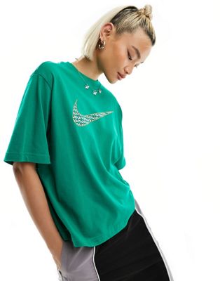 Зеленая футболка свободного кроя Nike WWC Nike