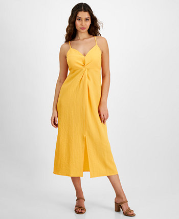 Women's Sleeveless Twist-Front Midi Dress, Created for Macy's Bar III
