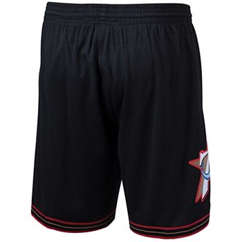 Men's Mitchell & Ness Black Philadelphia 76ers Hardwood Classics Swingman Shorts Unbranded