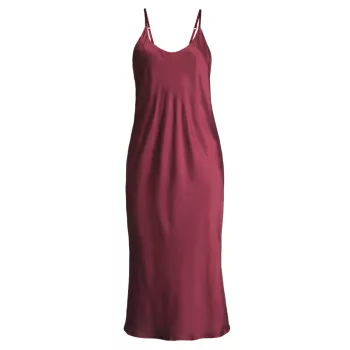 Моющееся шелковое платье-комбинация Mulberry LUNYA