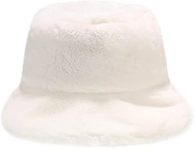 Панама XYIYI Furry Bucket Hat Fluffy Winter Warmer Fisherman Cap для женщин XYIYI