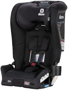 Diono Radian 3R, 3-in-1 Convertible Car Seat, Rear Facing & Forward Facing, 10 Years 1 Car Seat, Slim Fit 3 Across, Jet Black Diono