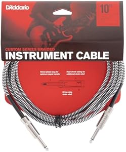 D'Addario Instrument Cable, 1/4", Grey, 10 feet (PW-BG-10BG) Planet Waves