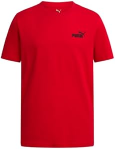 PUMA Boys' T-Shirt - Short Sleeve Logo Tees - Basic Core Athletic T Shirts for Boys (Sizes: 8-20) Puma