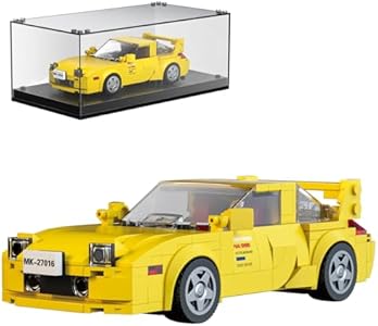 Mould King Speed Champion Car Building Toys with Acrylic Display Case Model Race Car Toy Building Blocks Kit 27016 Collectible Racing Vehicle Set for Kids Age 8+ Teens Adults Mould King