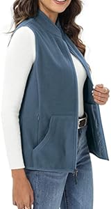 Xeoxarel Women's Fleece Vest with 6 Pockets (XS-2XL) Xeoxarel