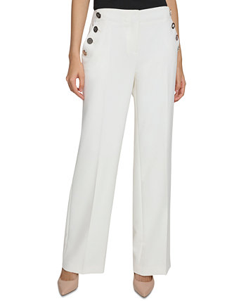 Женские матросские брюки с широкими штанинами и карманами на пуговицах Karl Lagerfeld Paris