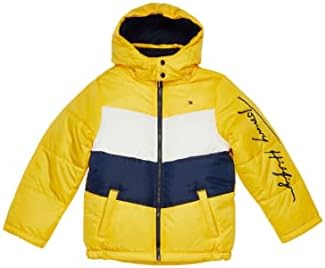  Кроссовки Tommy Hilfiger Boy's Chevron Color-Block Puffer (Большие дети) Tommy Hilfiger