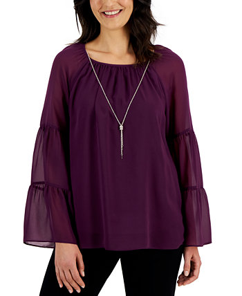 Women's Solid Tiered Necklace Top, Created for Macy's J&M Collection