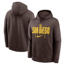 Men's Nike Brown San Diego Padres Club Slack Pullover Hoodie Nitro USA