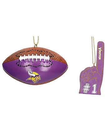 Два набора украшений для пальцев с изображением футбола и пенопласта Minnesota Vikings Memory Company