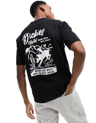 Черная футболка с короткими рукавами и принтом на спине Dickies Dighton Dickies