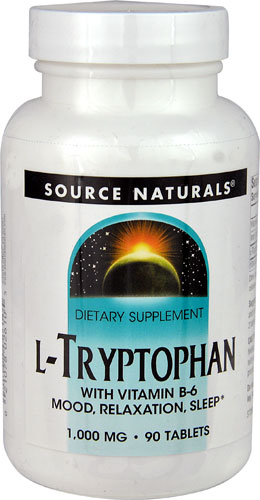 L-триптофан — 1000 мг — 90 таблеток Source Naturals