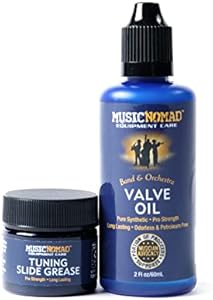 MusicNomad Premium Valve Oil & Tuning Slide Grease Lube Bundle (MN740) MusicNomad