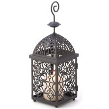 Swirled Iron Birdcage Candle Lantern - 14 inches Accent Plus