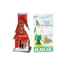 13.5&#34; Red  Orange  and White Home Collectible Knox Metal Incense House with Incense - Red Only Alexander Taron