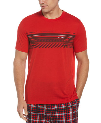 Мужская футболка для сна с линейным логотипом и графическим принтом Perry Ellis Portfolio