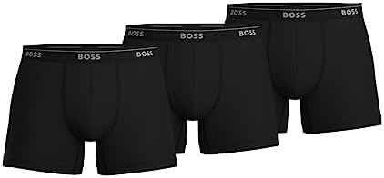 BOSS Men's Classic Cotton 3 Pack Boxer Briefs BOSS