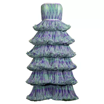 Платье Giada из сетчатой ткани с рюшами и цветочным принтом Hutch