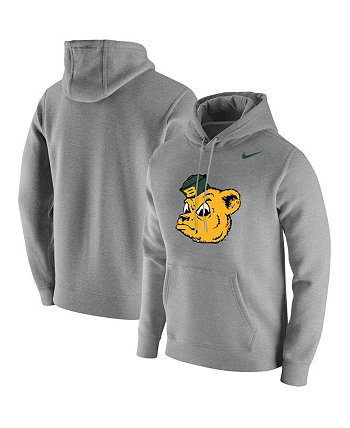 Мужская толстовка с капюшоном Baylor Bears из меланжевого серого цвета с винтажным школьным логотипом Nike