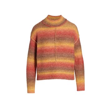 Полосатый свитер с воротником под горло Design History