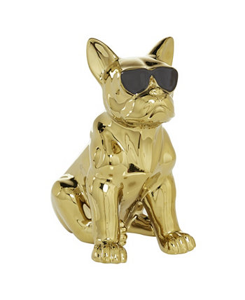 Керамическая гламурная скульптура собаки от Cosmopolitan, 12 x 6 дюймов CosmoLiving