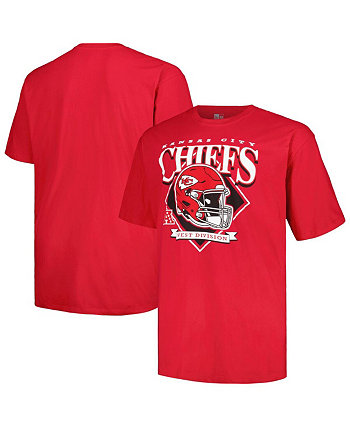 Мужская красная футболка Kansas City Chiefs Big and Tall Helmet New Era