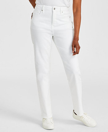 Petite High-Rise Natural Straight Jeans, Created for Macy's Style & Co