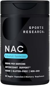 Sports Research N-Acetyl L-Cysteine (NAC) 600mg, 90 Veggie Capsules (Капсулы на растительной основе) - Vegan, Non-GMO, Gluten Free. Lemon Aroma Sports Research