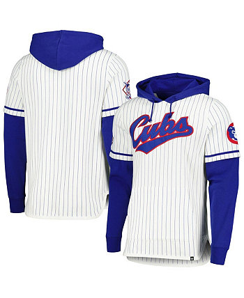 Мужское Худи '47 Brand Chicago Cubs Pinstripe Double Header '47 Brand