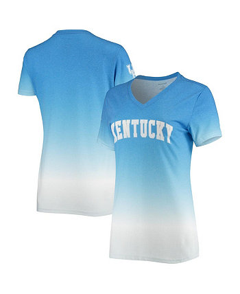Women's Heathered Royal, Gray Kentucky Wildcats Ombre V-Neck T-shirt Boxercraft