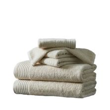 Madelinen® 6-Piece Ringspun Cotton Quick-Dry Bath Towel Set Madelinen