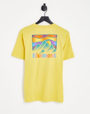 Желтая футболка с принтом на спине Element Kass Element