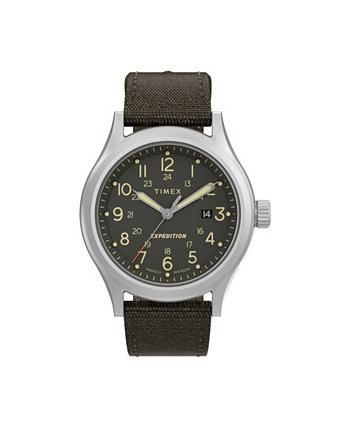 Мужские часы Expedition Sierra Green с тканевым ремешком, 41 мм Timex