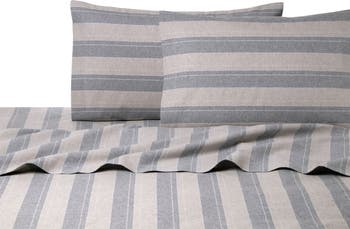 Комплект фланелевых простыней Stripe Grey / Tan - Full Belle Epoque