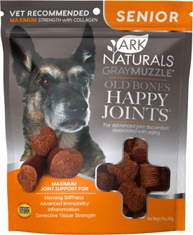 Ark Naturals Gray Muzzle Old Bones Happy Joints Maximum Strength Soft Chew Joint Supplement for Senior Dogs Ark Naturals