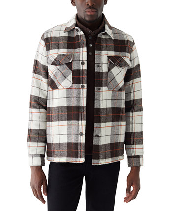 Men's Relaxed-Fit Plaid Fleece-Lined Shirt Jacket FRANK AND OAK