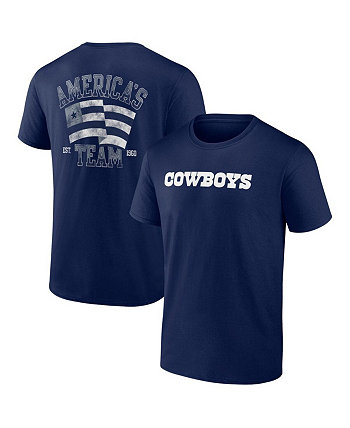 Мужская темно-синяя двусторонняя футболка Dallas Cowboys Big and Tall Profile