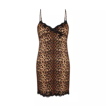 Molly Leopard-Print Silk Slip Dress Agent Provocateur