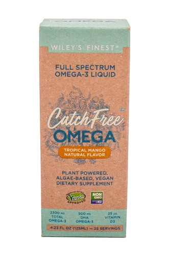 Wiley's Finest Catch Free Omega Full Spectrum Omega-3 Tropical Mango -- 4,23 жидких унции Wiley's Finest