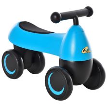 Qaba Toddler Sliding Car Ride on Toy Walking Bike No Pedal with 4 Wheels Baby Bicycle Indoor Outdoor First Birthday Gifts for Boys Girls 18 36 months Blue Qaba