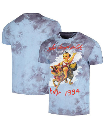 Мужская голубая футболка с потертостями Stone Temple Pilots 1994 Tour Crystal Wash Global Merch