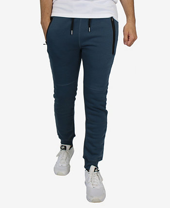Мужские приталенные флисовые спортивные штаны для бега с термосвариваемыми карманами на молнии Blu Rock